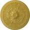 Ekena Millwork Naple Ceiling Medallion (Fits Canopies up to 3 3/8"), Hand-Painted Rich Gold, 37 1/2"OD x 3 3/8"P CM37NARGS - alternate 1